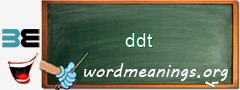 WordMeaning blackboard for ddt